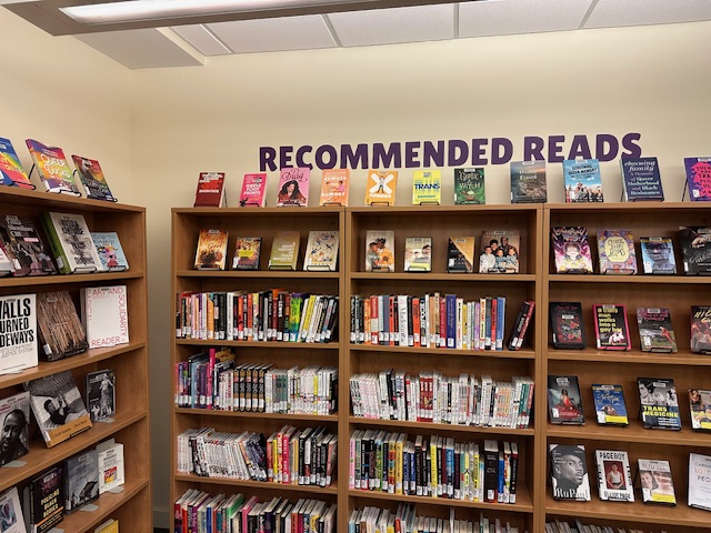 books on shelves