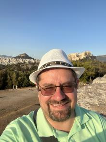 Me with the Parthenon in the background.